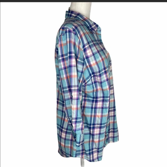 Womens Dickie’s 3/4 plaid button up - Picture 3 of 6